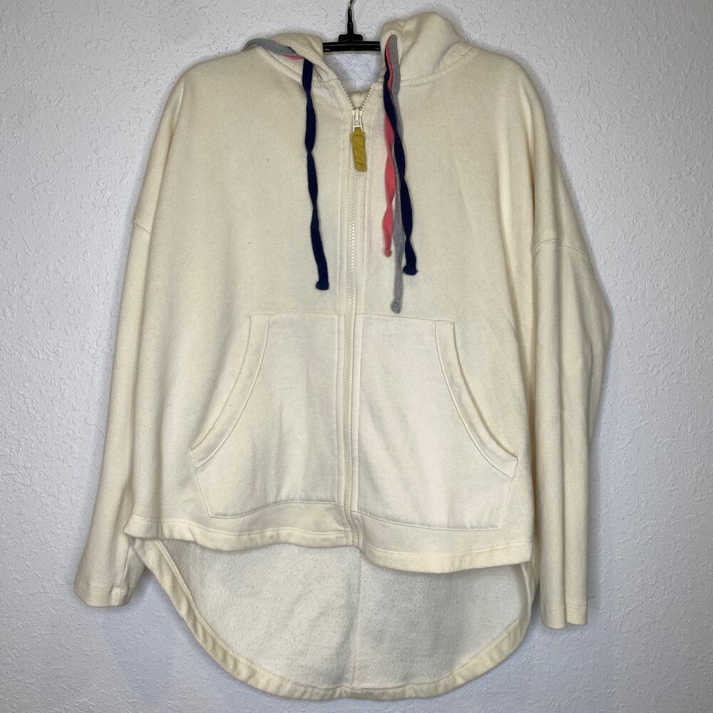 Day of the Week Anthropologie Cream High Low Hoodie Sz XS Oversized